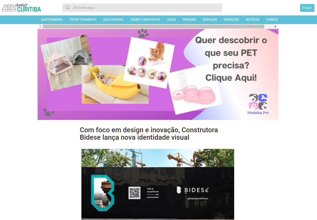 Blog Amo Curitiba - "Com foco em design e inovação, Construtora Bidese lança nova identidade visual"