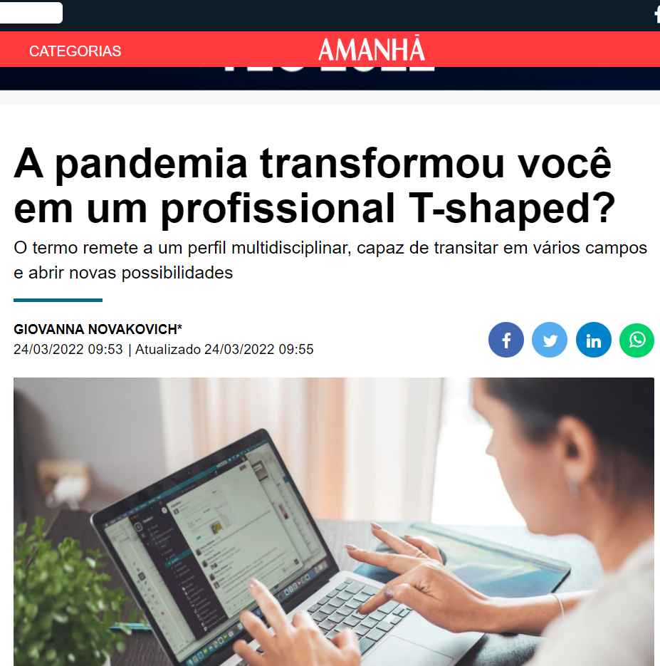 Revista Amanhã: A pandemia transformou você em um profissional T-shaped?